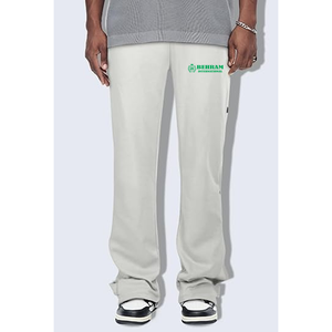 High Quality Men's Casual Flared Pants Mid Waist Breathable Canvas <b>Stretch</b> Fabric Anti-Wrinkle Quick Dry Fleece Lining Unisex - Product Image 2