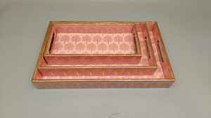 Plateau en bois imprimé Meena de qualité supérieure |   Plateau de service et de présentation de style ethnique indien - Product Image 4