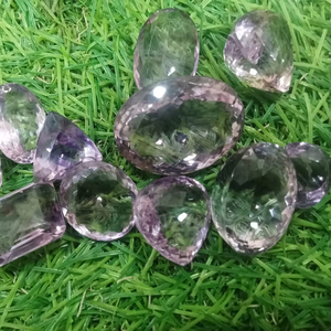 Améthystes brésiliennes naturelles facettées, pierres précieuses en vrac, taille poire, ovale, octogone, coupe CTS, vente Iroc, lot de pierres précieuses magnifiquement taillées - Product Image 1