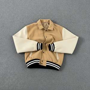 Chaquetas Varsity de Béisbol Casuales para Hombre con Logotipo Personalizado OEM, Estilo Vintage, Reversibles con Mangas Bordadas en Chenilla - Product Image 4