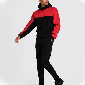 Trendy Solid Tracksuit <b>Set</b> Hoodie <b>Joggers</b> Cotton Fleece Casual Sportswear Eco-Friendly Custom Logo OEM Bulk Supplier Design - Product Image 1