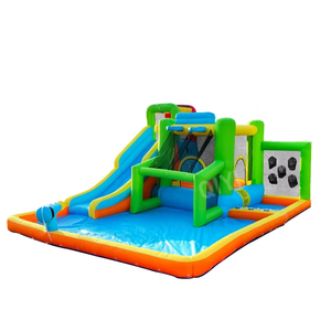 Le terrain de jeu d'intérieur d'installations de parc d'attractions glisse les glissières gonflables pour des enfants sautant le videur gonflable plein d'entrain - Product Image 6