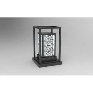 DNT.004.08 Lampe solaire de jardin haut de gamme avec LED blanc chaud 30W, corps en fer et aluminium, alimentation AC/DC pour aménagement paysager, certifiée ETL - Product Image 2