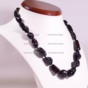 Collar indio hecho a mano para mujer, collar de adorno de resina transparente Popular, cuentas de Lucite blancas, cadenas de rebanadas de resina - Product Image 5