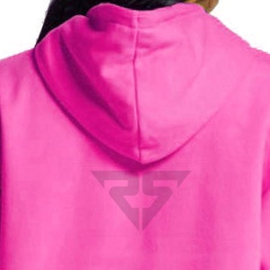 Hot Pink más exigentes Color personalizado 100% algodón liso sudaderas con capucha para mujeres de gran tamaño sudaderas pulóver mujeres sudaderas con capucha - Product Image 5