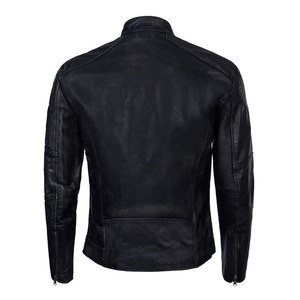 Moda Biker Prendas de abrigo Ropa Slim Fit Moto Chaquetas de cuero Todas las estaciones Casual Motocicleta Pu Chaqueta de cuero con cremallera - Product Image 3