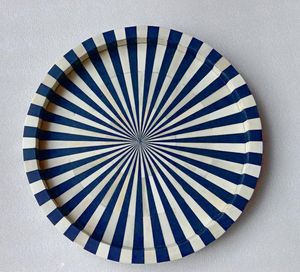 ถาดกลมฝังกระดูกถาดเสิร์ฟอาหารสำหรับร้านอาหารในโรงแรมบ้านโดยงานฝีมือจาก HF - Product Image 6