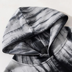 Sweat à capuche ample décontracté en coton 100% personnalisable avec poche, style streetwear hip-hop, tricoté et brodé vintage, automne-hiver 2025 - Product Image 4