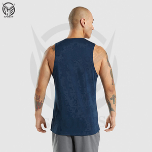 Débardeur de sport en coton personnalisé avec logo, pour la course à pied, la musculation, le fitness, la salle de sport, pour hommes - Product Image 5