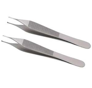 Pinzas Microquirúrgicas Reutilizables Adson de 6 Pulgadas, Acero Inoxidable de Grado Médico, Instrumentos Quirúrgicos Manuales de Clase I, Aprobados por CE e ISO, OEM - Product Image 1