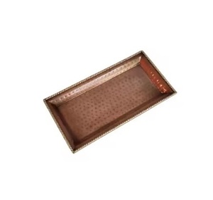 New Arrival Metal <b>Copper</b> Food Serving Tray Dish Custom Size & Logo Exquisite Serving Trays for Events & Restaurants <b>Table</b> Decor - Product Image 2