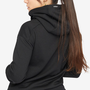 เสื้อฮู้ดผู้หญิงลำลองบุผ้าฝ้ายเนื้อนุ่ม แขนยาว สไตล์สปอร์ตแวร์ สตรีทแวร์ สำหรับฤดูใบไม้ร่วง รับทำโลโก้ตามสั่ง OEM - Product Image 5