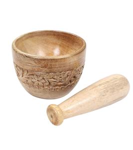 Wooden Mortar and Pestle Grinder/<b>Chopper</b> for <b>Herbs</b> for Garlic Press Coffee Grinder <b>Herb</b> Spice Masher Ginger Crusher Spice - Product Image 1