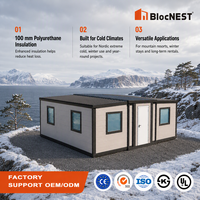 Rumah Kontainer Expandable Modern Prefab 20ft Perakitan Cepat untuk Hunian Keluarga dan Akomodasi Liburan