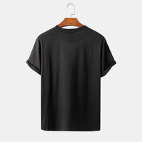 T-shirt d'été jaune à col rond en coton/fibre de bambou de haute qualité OEM, coupe oversize, manches courtes, séchage rapide, 300g, pour homme, avec logo personnalisé