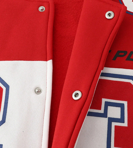 Lettre personnalisée rayé patché imprimé surdimensionné Baseball hommes vestes décontracté hiver rue régulière goutte épaule Bomber conception - Product Image 5