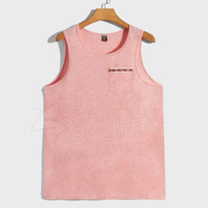 Vente en gros de logo personnalisé Impression de maillot pour hommes 100% coton Respirant Haltérophilie Hommes Muscle Singlet Débardeur Gilet de fitness pour hommes - Product Image 2