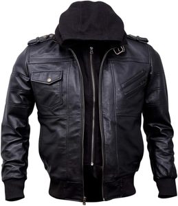 Veste en cuir pour homme tendance, idéale pour l'hiver, grande taille, motif uni, imperméable, respirante, prix raisonnable - Product Image 6