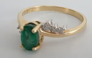 Bague en or jaune vintage 14 carats certifiée IGI avec 6 diamants de taille brillant cultivés en laboratoire, 5 grammes, cadeau de mariage, de fiançailles, d'anniversaire, de fête - Product Image 5