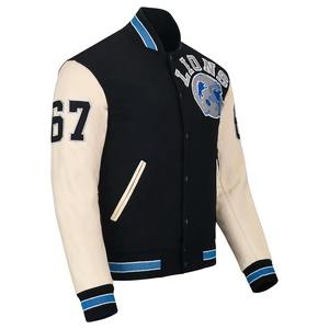 Chaquetas Varsity Personalizadas de Dos Tonos para Hombre, Estilo Urbano, Chaqueta Bomber Universitaria, Servicio OEM, Teñido Liso, Procesado para Invierno - Product Image 5