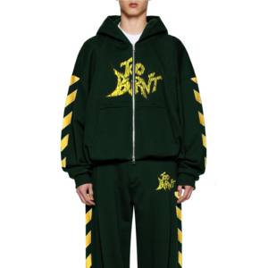 <b>Thermal</b> <b>Hoodie</b> Men Embroidered Custom Street Wear Full Zip up and Pullover Hoody Oversize Sherpa Puff Print Hoodies - Product Image 1