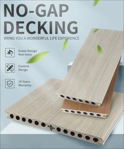 Planches de terrasse en WPC imperméables pour l'extérieur, revêtement composite pour les projets de construction et de matériaux de construction - Product Image 1