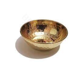 Indian Eco-Friendly Polished Brass Serving Bowl for <b>Travel</b> - Product Image 3