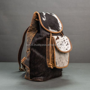 Premium Handmade Hair Leather <b>Laptop</b> <b>Backpack</b> Cowhide Travel School Bag Fashion Portable Stylish Durable Women Men LHBP-0084 - Product Image 6