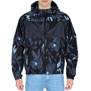 2025 personnalisé hommes High Street hiver veste de haute qualité imperméable laine Nylon coupe-vent polaire doublure à capuche col montant - Product Image 1
