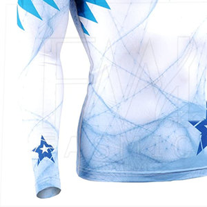 Camiseta de Compresión Personalizada para Hombre, 100% Spandex/Nylon, Secado Rápido, Manga Larga, con Estampado Personalizado, Marca Privada - Product Image 5