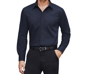 Camisas de vestir teñidas de color sólido para hombre, camisas de vestir con cuello, camisas con cuello abotonado para hombre, proveedor de fábrica OEM hecho en fábrica - Product Image 3