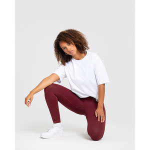 Camiseta blanca ecológica personalizada para mujer, cómoda, de gran tamaño, de manga corta, transpirable, ligera, de diseñador, relajada, para entrenamiento de gimnasio - Product Image 4