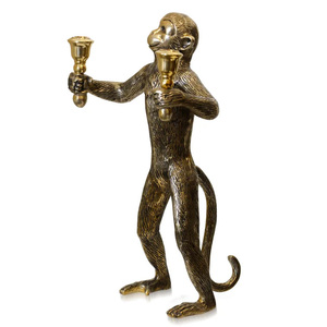 เชิงเทียนโลหะลิงทองเหลืองรูป21in ht. X 11in W. X 13in D ดีที่สุดสำหรับการตกแต่งบ้านด้วยขนาดที่กำหนดเอง - Product Image 2
