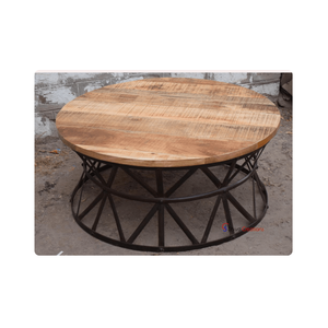 Muebles industriales modernos para interiores, mesa de centro inflable ecológica de madera de hierro personalizada para exteriores, oficina, hogar, sala de estar - Product Image 2