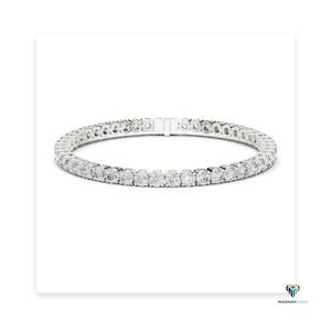 7.008 CT Round Lab Grown Diamond Tennis Bracelet in 14K <b>Solid</b> <b>Gold</b> 3.30mm Round Cut Diamond Bracelet for Women <b>Gold</b> Fine Jewelry - Product Image 6