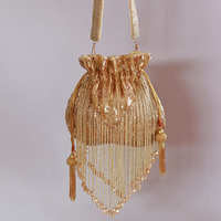 Sac Potli brodé pour femmes, cadeau de mariage indien, pochette ethnique, sac à main, fournisseurs en gros d'Inde