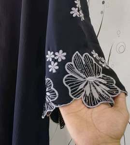 Ropa musulmana tradicional islámica elegante y modesta para mujer, bordado elegante, estilo Abayas Formal de Dubái, accesorio incluido - Product Image 3