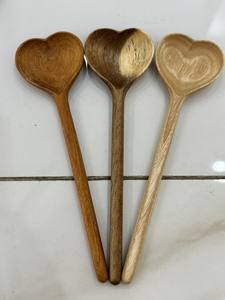 Cuillère Coeur en bois en gros | Cuillère en bois - Product Image 2