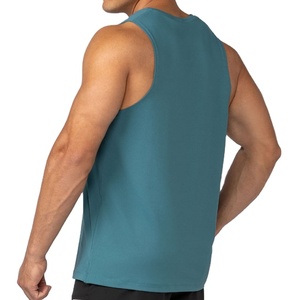 Camiseta sin mangas de spandex para hombre, 220 g/m², estilo largo, para culturismo, venta al por mayor, ropa deportiva, ajuste regular, color liso, chaleco básico. - Product Image 3