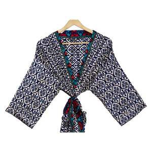 Robe Kimono florale en soie pure Kimonos longs pour femmes robes de nuit vêtements de nuit salon manteau de maison vêtements de loisirs - Product Image 4