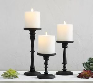 Vente chaude Tendance Bougeoirs En Métal Noir Or Fer pour La Maison Hôtel Villas et Mariage Utilisation Décorative Bougeoir - Product Image 4