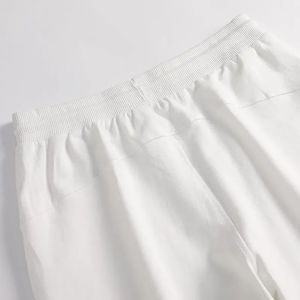 2025 été mode haute qualité coton hommes décontracté Shorts cordon taille confortable noir blanc asiatique taille L-5XL genou longueur - Product Image 4