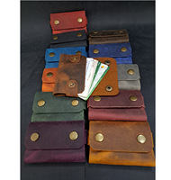 Portefeuille à pression de style professionnel de haute qualité, porte-cartes en cuir véritable avec motif de logo personnalisé pour cartes de visite
