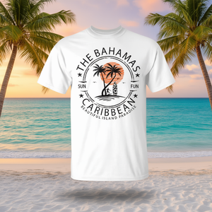Camiseta Tropical de Verano del Caribe para Vacaciones en Nassau, Bahamas, Camiseta Tropical para Vacaciones en la Playa de Nassau, Bahamas - Product Image 3