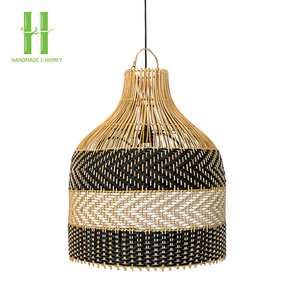 Natural Bamboo Rattan Modern Eco-friendly Handicraft Indoor Pendant Lampshade Home Decoration Hanging Lamp Best Selling - Product Image 1