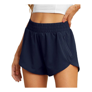 Shorts Deportivos para Mujer 2025, Cintura Alta, Secado Rápido, Antiarrugas, Transpirables, con Bolsillos y Cordón Ajustable, 100% para Gimnasio - Product Image 1