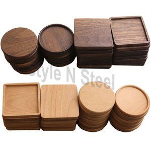 ชุดจานรองแก้วไม้หรูหราทรงกลมเครื่องใช้ใหม่สำหรับใช้บนโต๊ะที่รองแก้วสุดหรูสำหรับแก้วดื่ม - Product Image 1