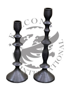 Bougeoir en aluminium minimaliste personnalisé de conception américaine Bougeoir noir pour la décoration de la maison pour Noël en gros - Product Image 2