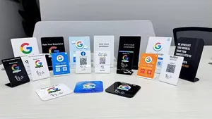 Venta caliente toque para revisar tarjetas NFC 504Bytes NTAG215 Chip Google Reviews Card