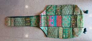 Sac de fête Banjara fait main de créateur indien brodé pour femmes cadeau de mariage vintage deux poignées fermeture à glissière motif de fil - Product Image 4